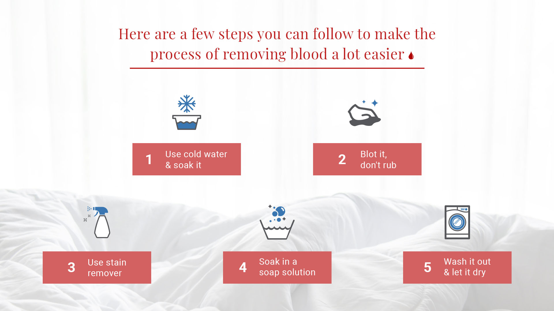 steps to get the blood out of your sheets